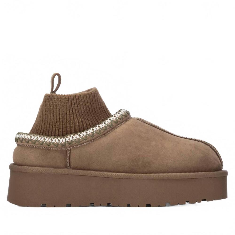 NEW XTI women's comfort suede slippers in taupe